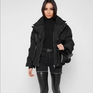 Maniere De voir black puffer jacket